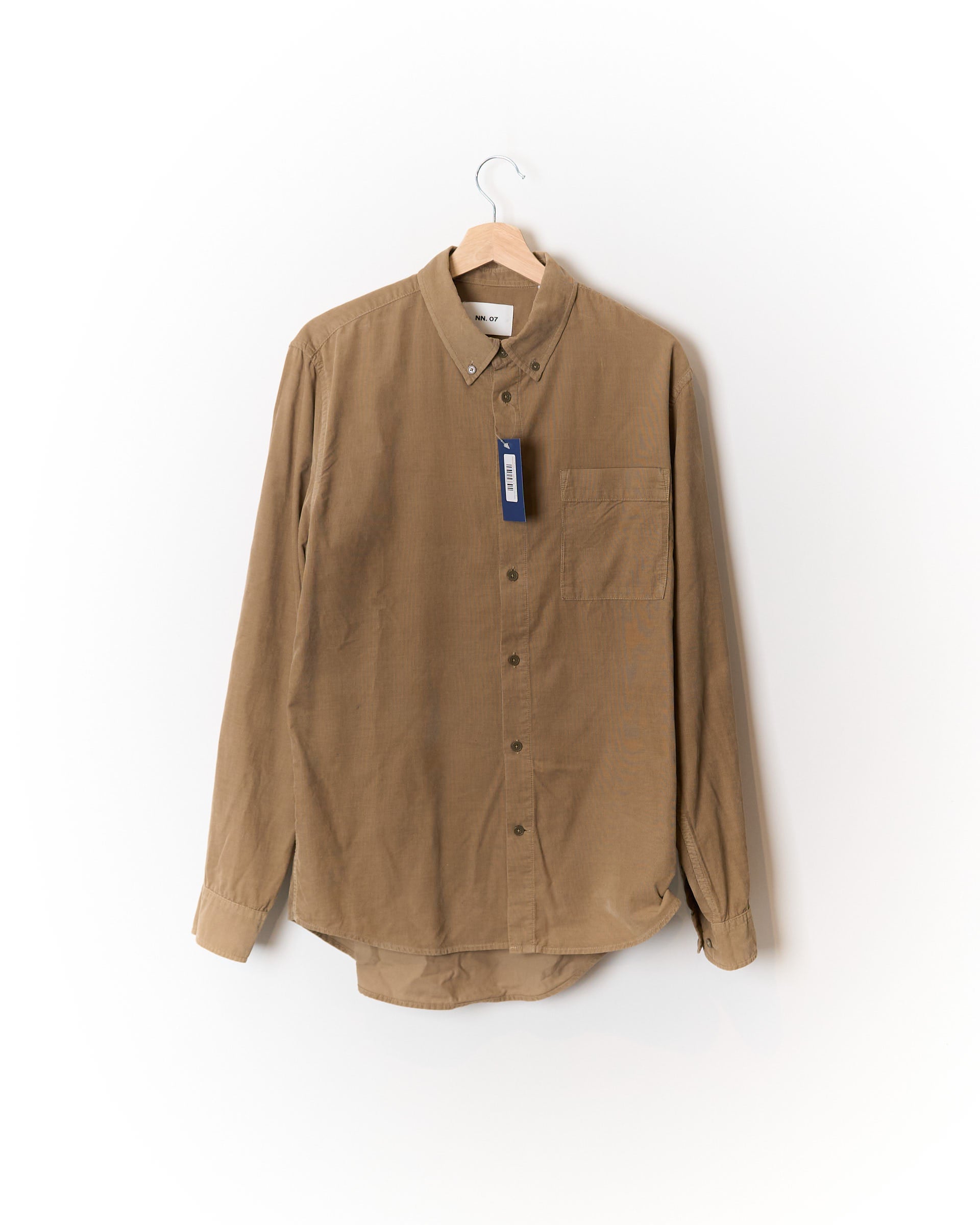 NN07 Brown Corduroy Button Down Arn BD Cotton Shirt