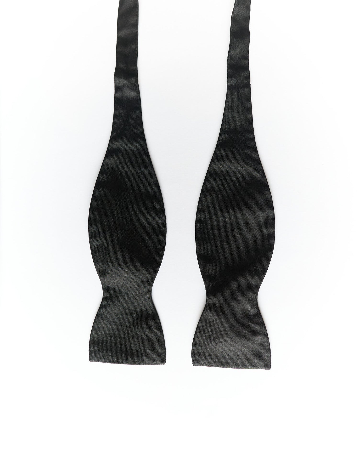 Ascot Black Self Tie Bow Tie