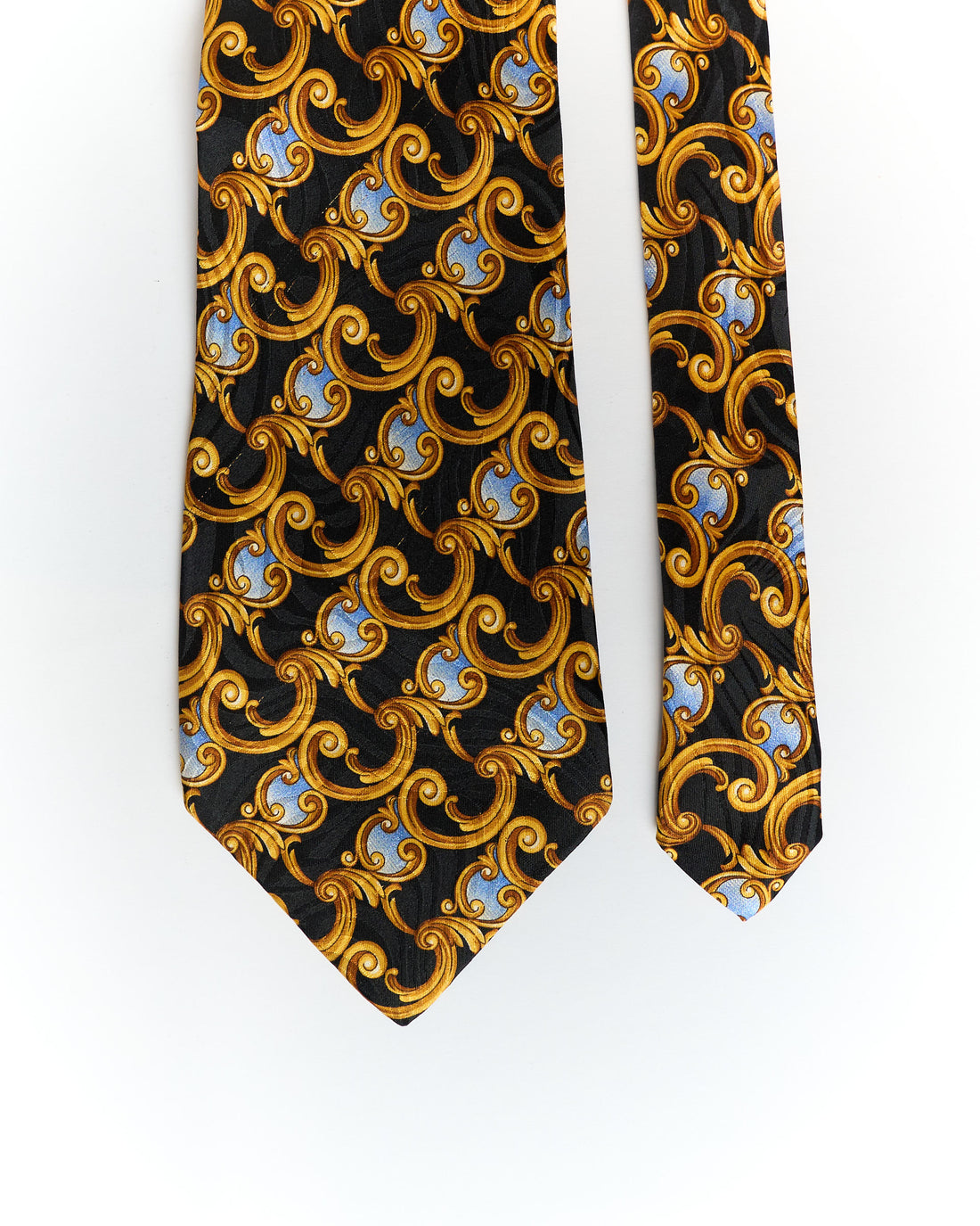Vicente Black and Gold Chain Silk Tie