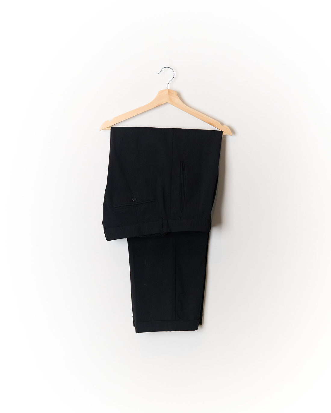 Dynast Black Straight Leg Wool Suit
