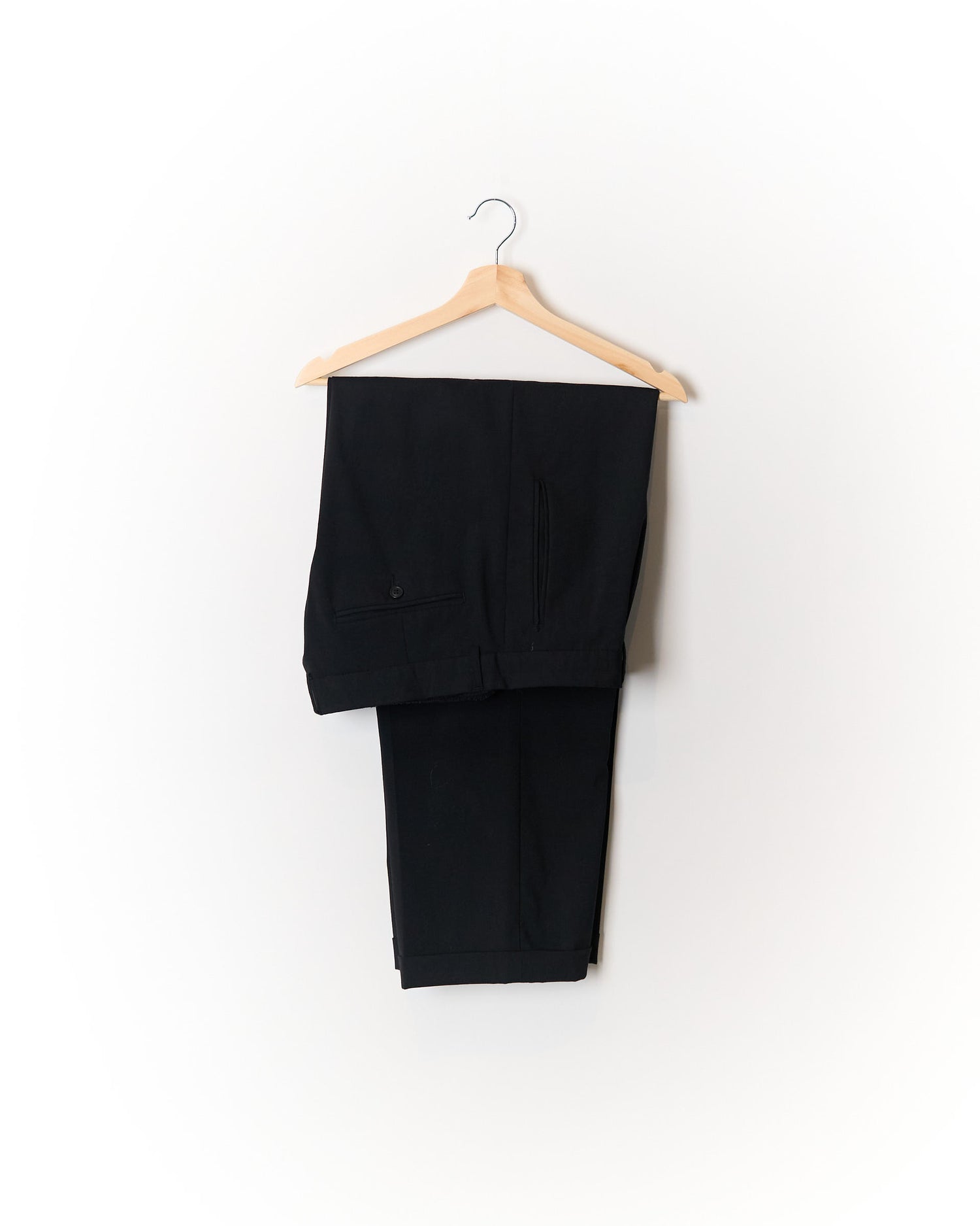 Dynast Black Straight Leg Wool Suit