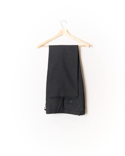 Dark Pinstripe Wide Leg Wool Suit