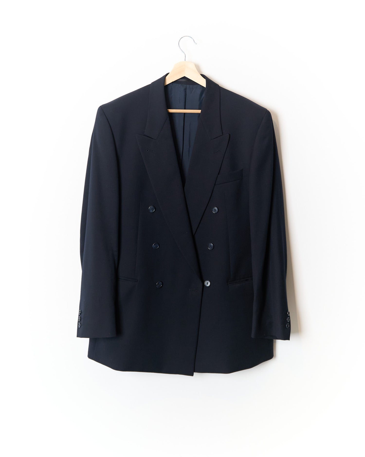 Arezzo Navy Double Chested Wool Blazer