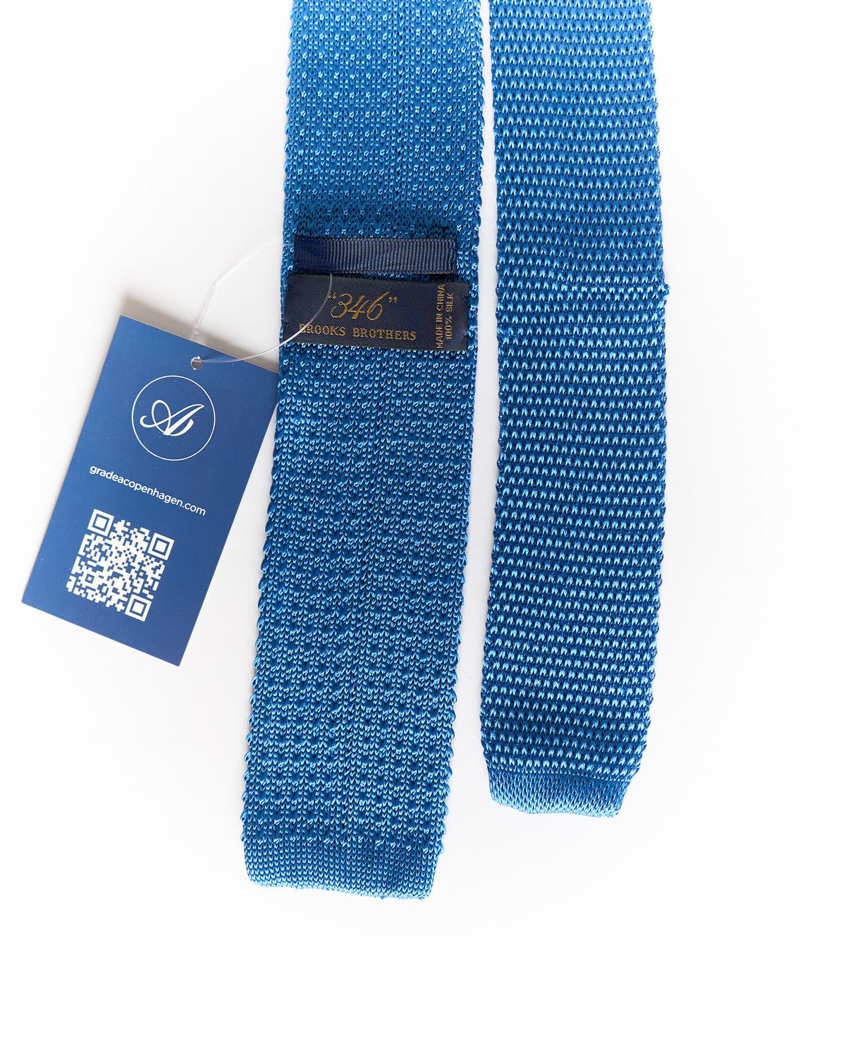 Brooks Brothers "346" Blaue Seidenstrickkrawatte