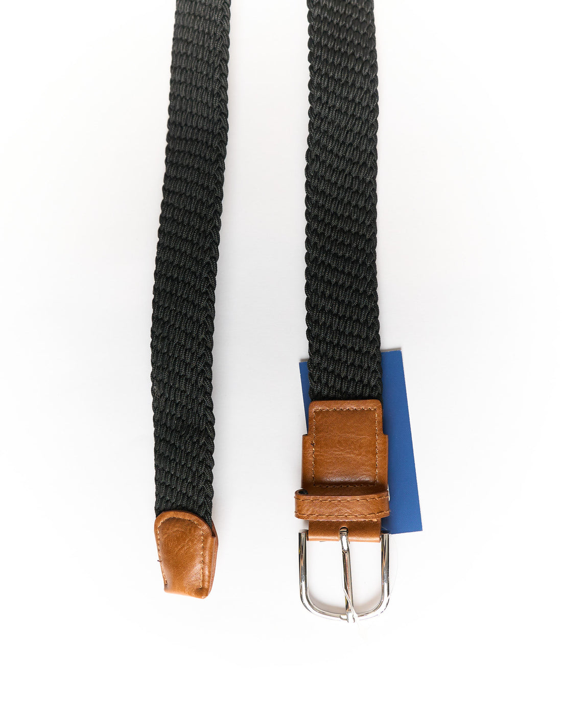 Navy and Brown Stretch Cloth Belt