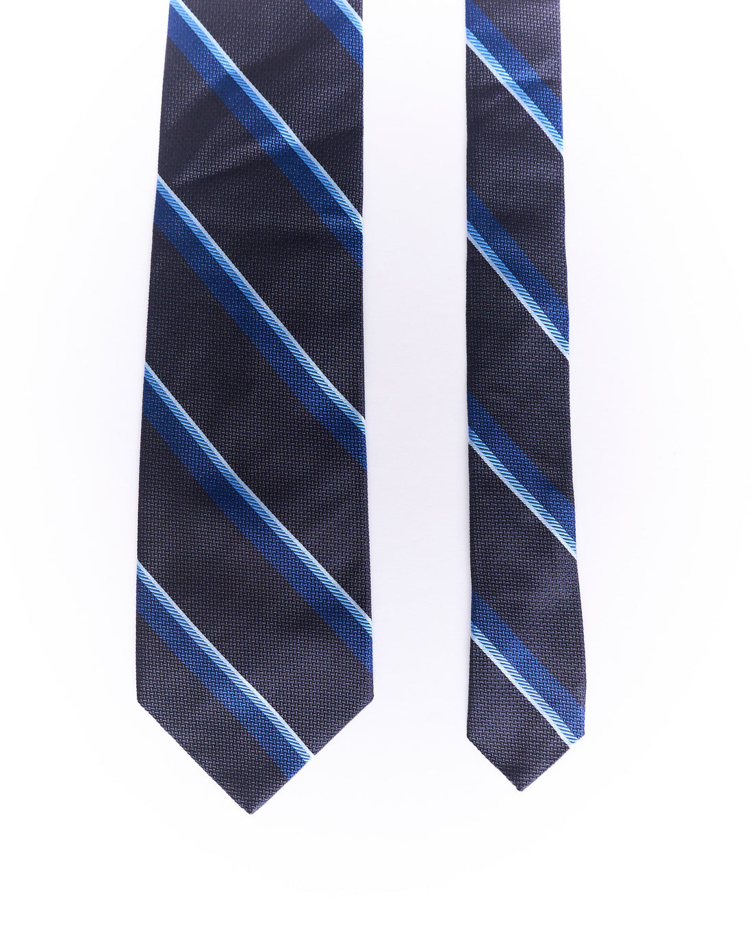 Brooks Brothers Navy and Blue Striped Silk Tie