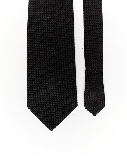 Cerruti Black Dotted Silk Tie