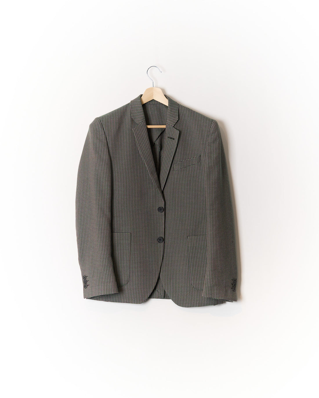 Wood Wood Green Houndstooth Sport Jacket Blazer