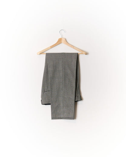 Bassano Grey Checkered Straight Leg Suit
