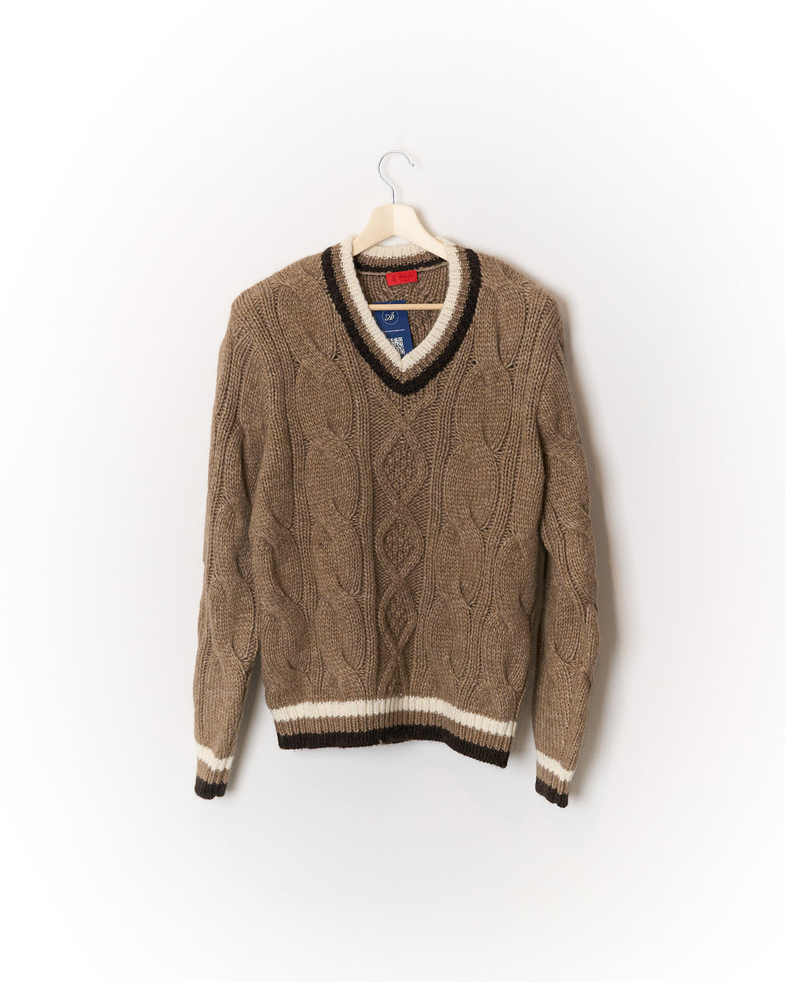 Pringle V-Ausschnitt-Strickpullover aus Wolle und Alpaka