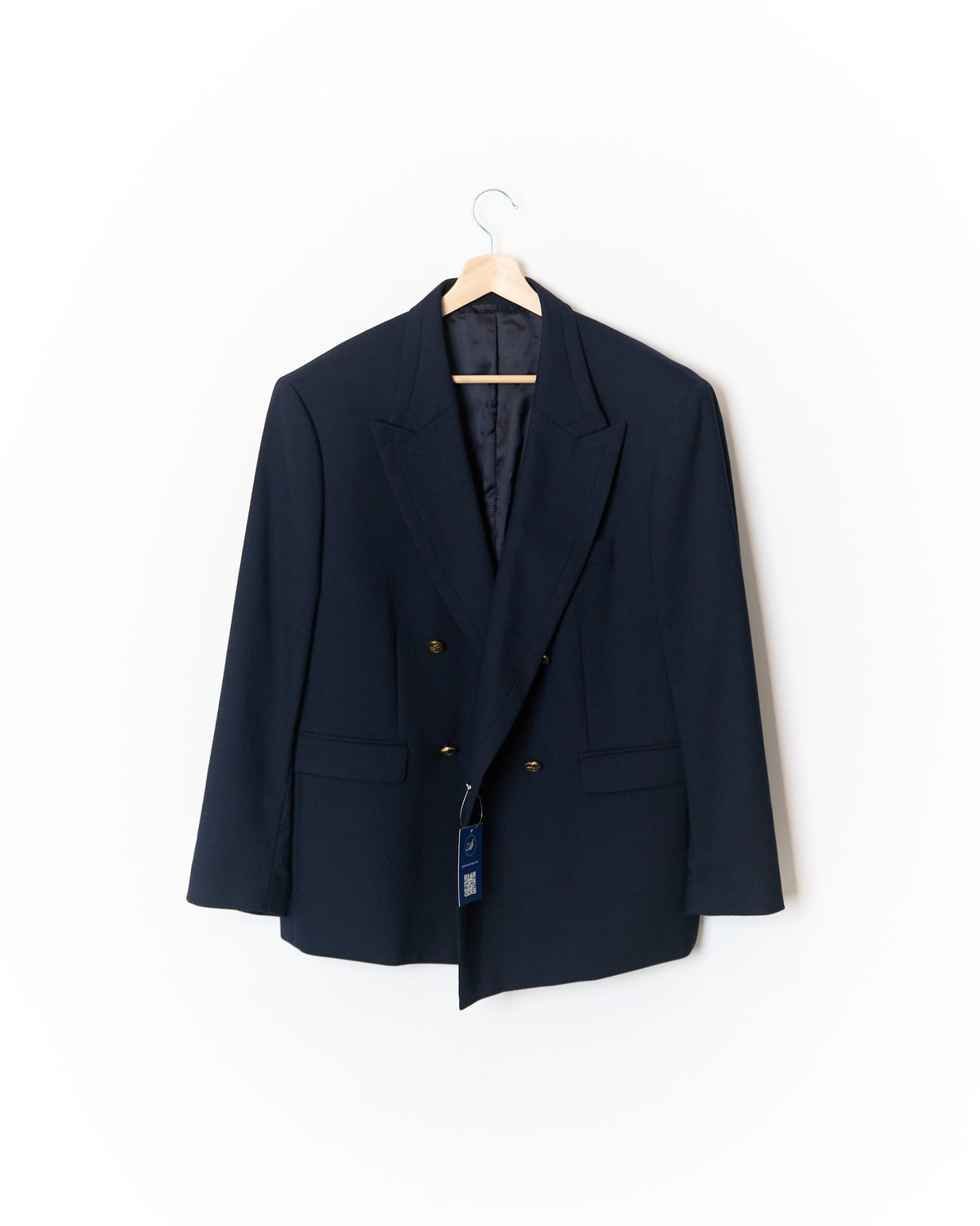 Gant Navy Double Breasted Gold Button Wool Blazer