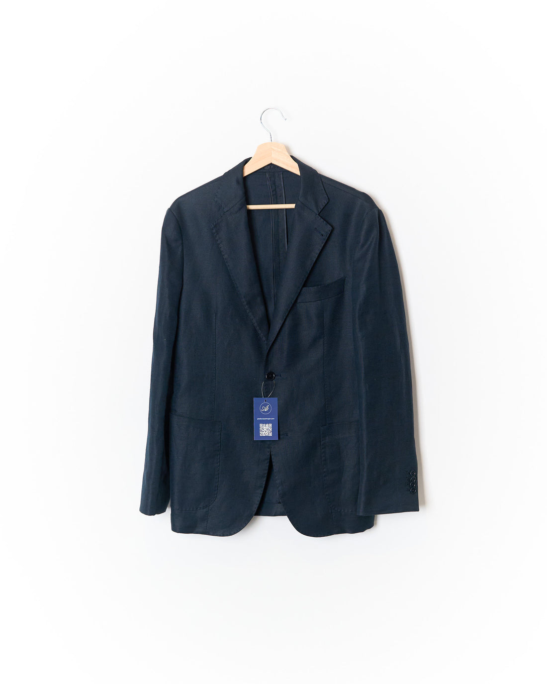 Gutteridge Navy Linen and Cotton Sport Jacket Blazer
