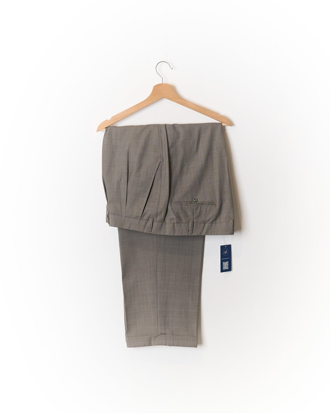 Dark Grey Checkered Straight Leg Dress Pant