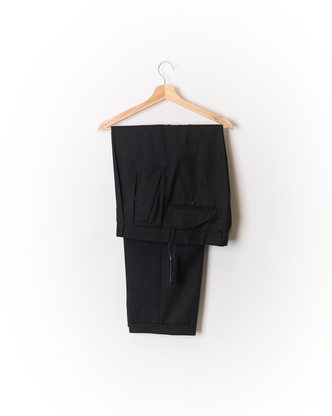 Ponte Vecchio Dark Grey Straight Leg Wool Dress Pants