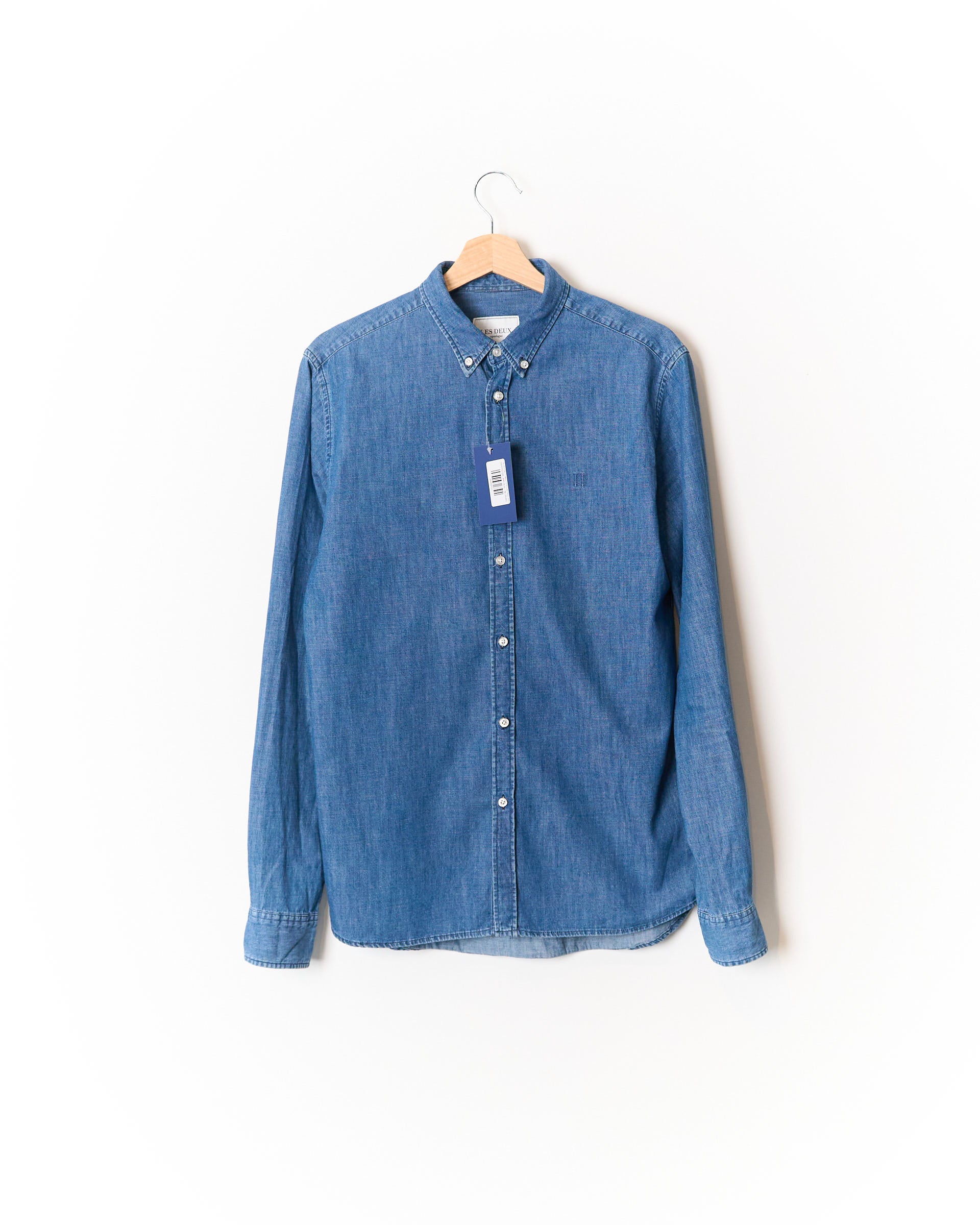 Les Deux Denim Vagrant Chambray Cotton Shirt