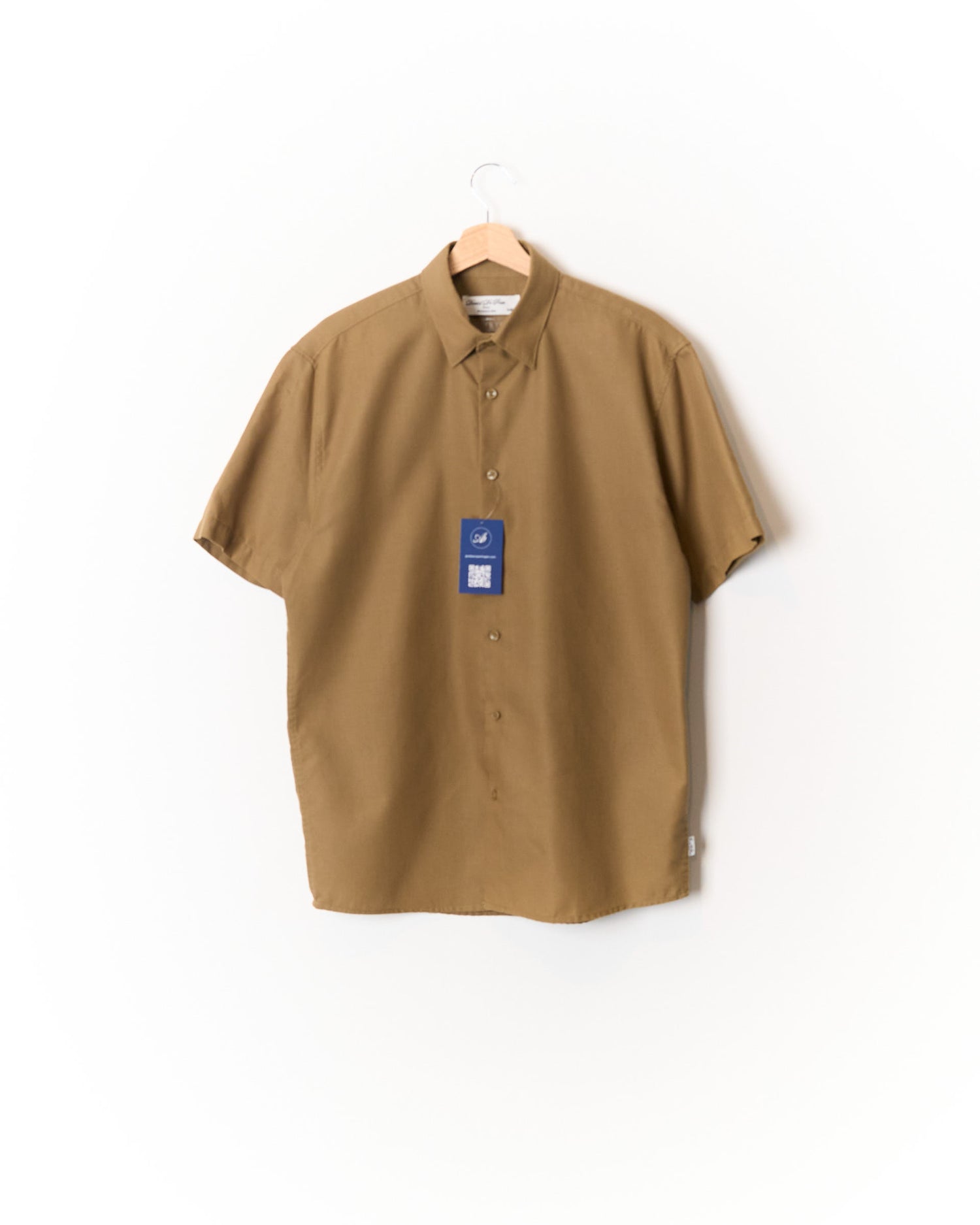 Daniel De Prato Brown Business Line Short Sleeved Cotton Shirt