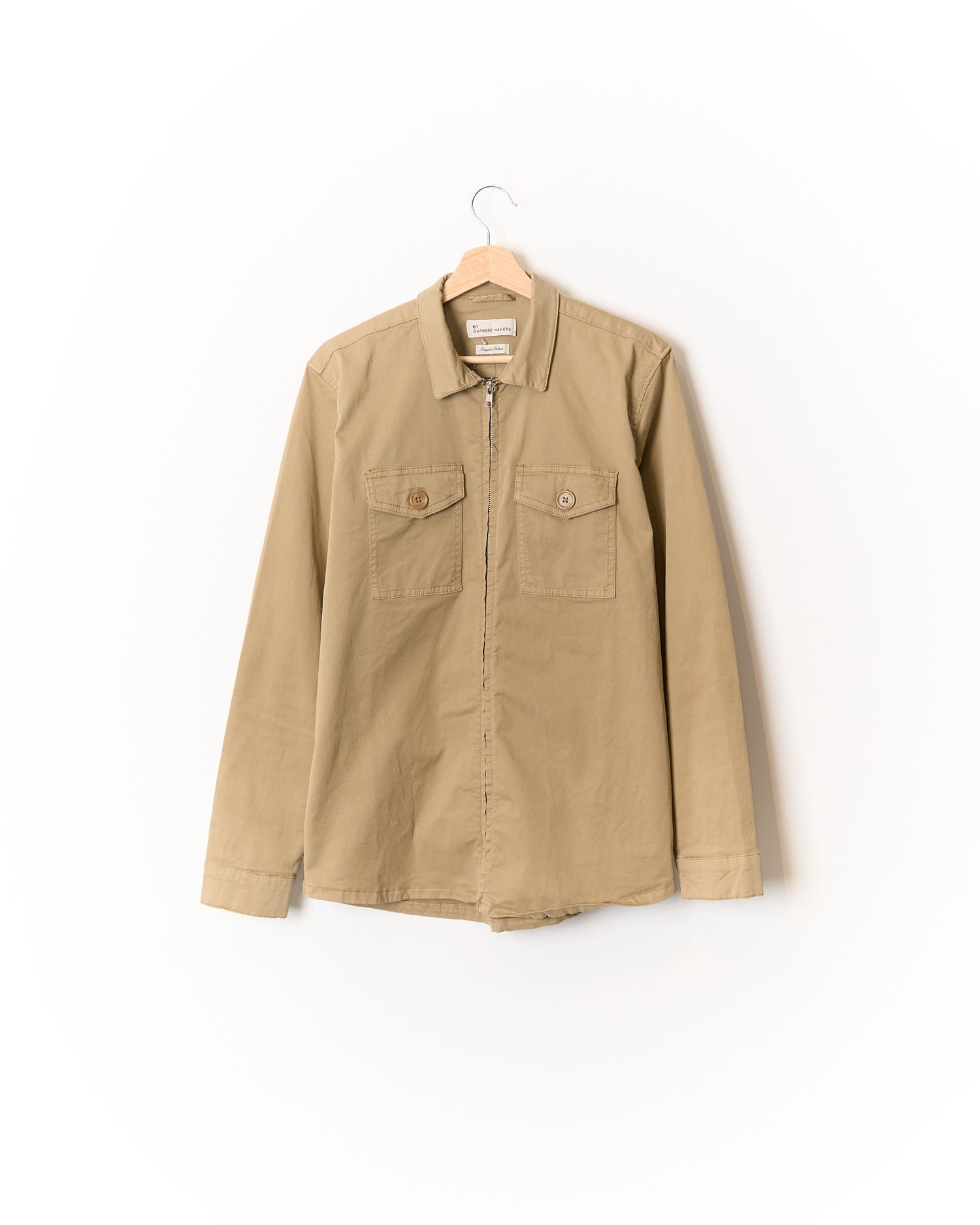Garment Makers Khaki Organic Cotton Overshirt