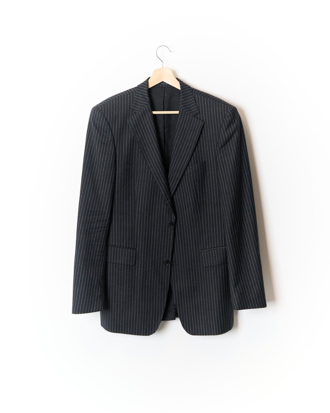 Joop Dark Grey Pinstripe Morris Baker Wool Blazer