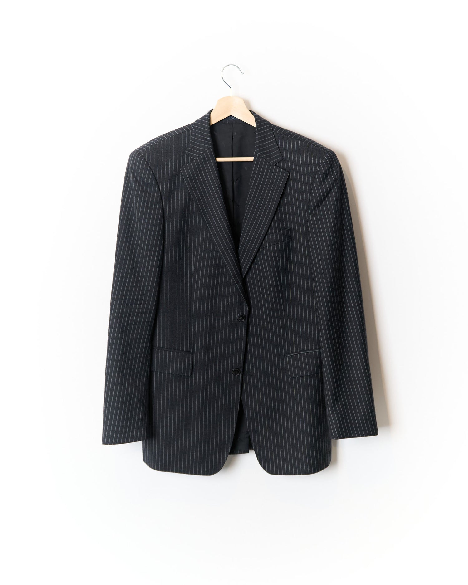 Joop Dark Grey Pinstripe Morris Baker Wool Blazer