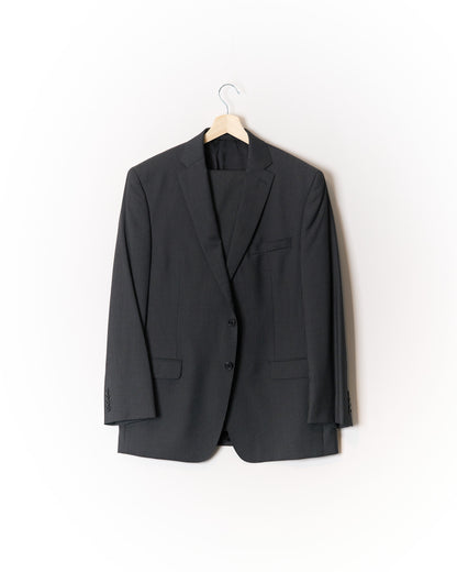 Calvin Klein Dark Grey Pinstripe Straight Leg Wool Suit