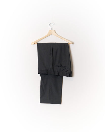 Calvin Klein Dark Grey Pinstripe Straight Leg Wool Suit