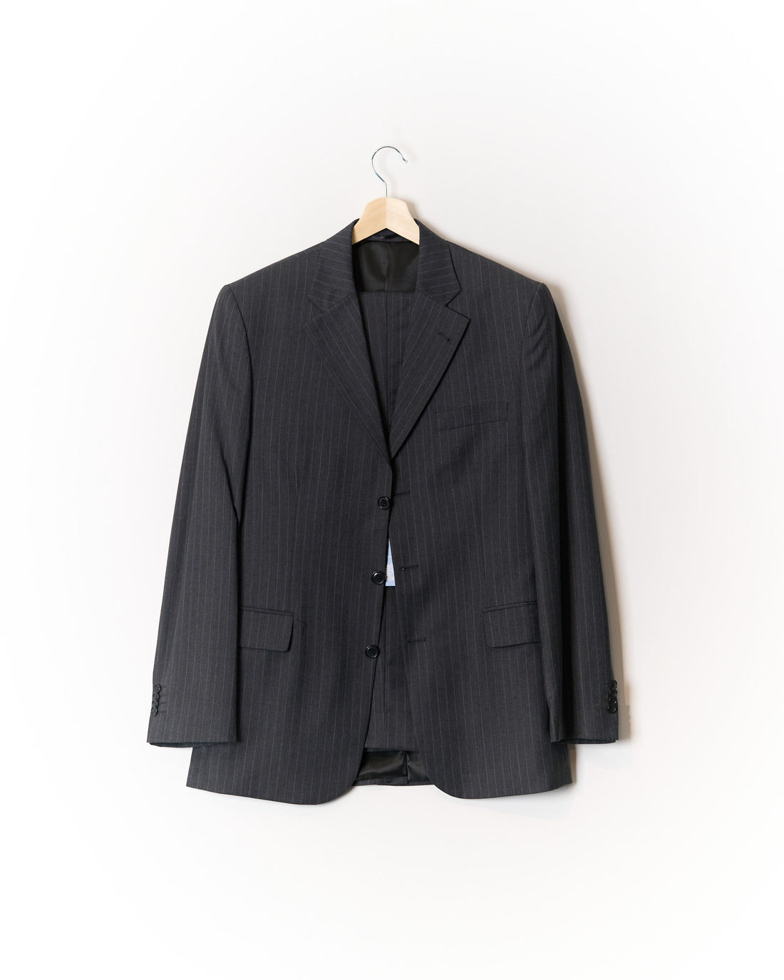 Bassano Grey Pinstripe Straight Leg Suit