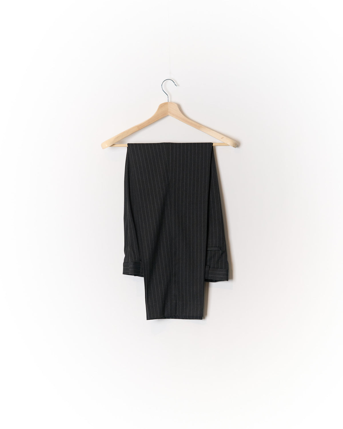 Bassano Dark Grey Pinstripe Straight Leg Suit