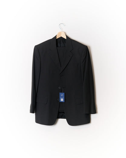 Bassano Black Pinstripe Straight Leg Suit