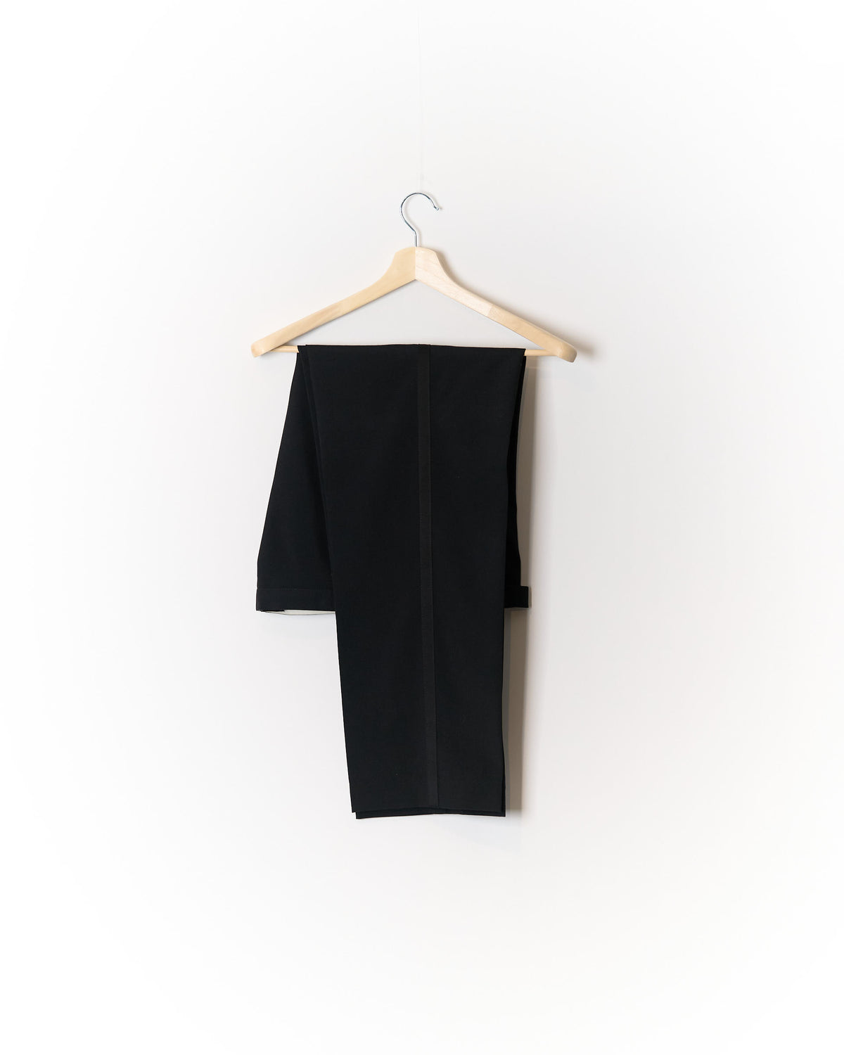 TopMan by Tiklas Black Straight Side Stripe Leg Wool Smoking