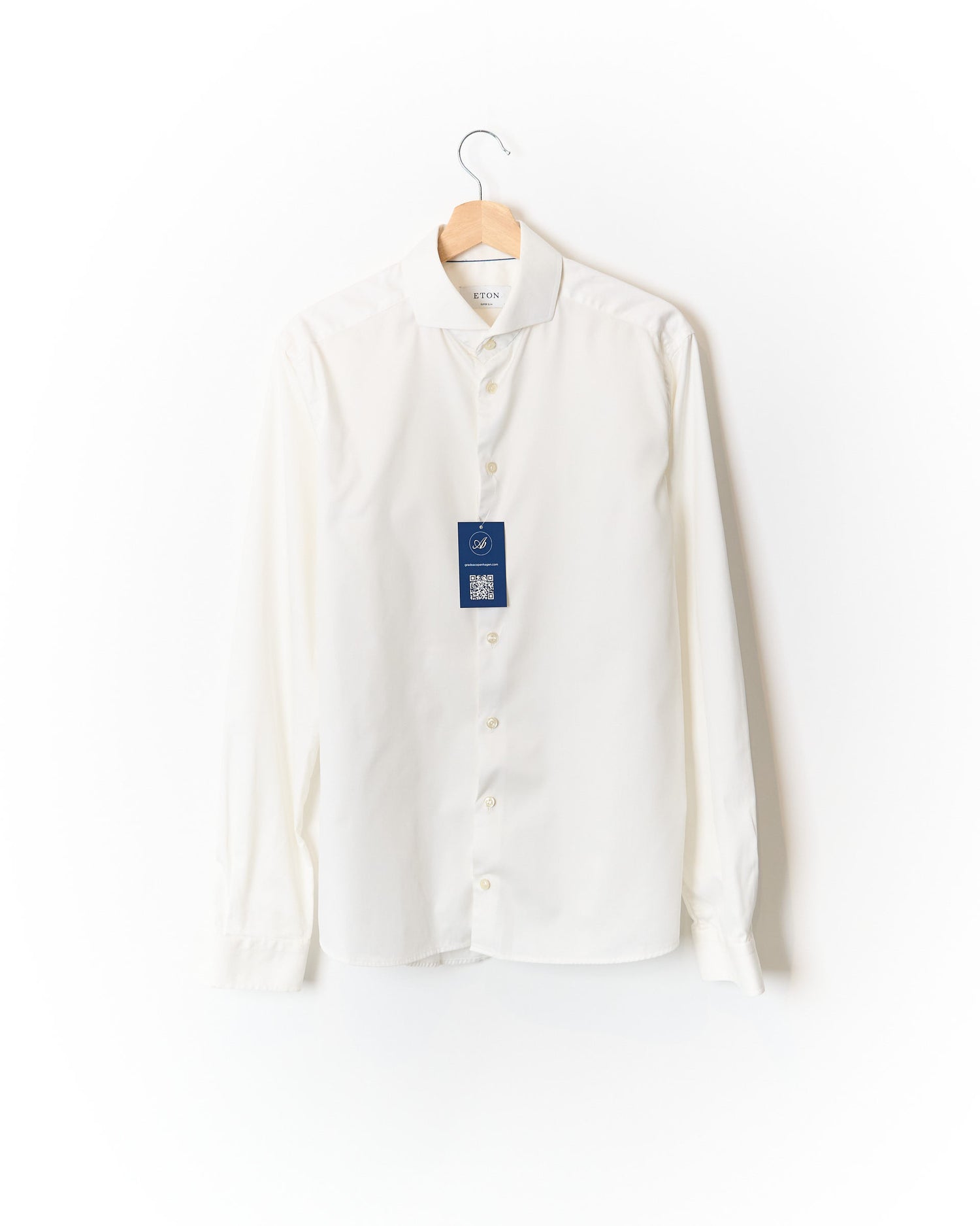 Eton White Super Slim Cotton Shirt