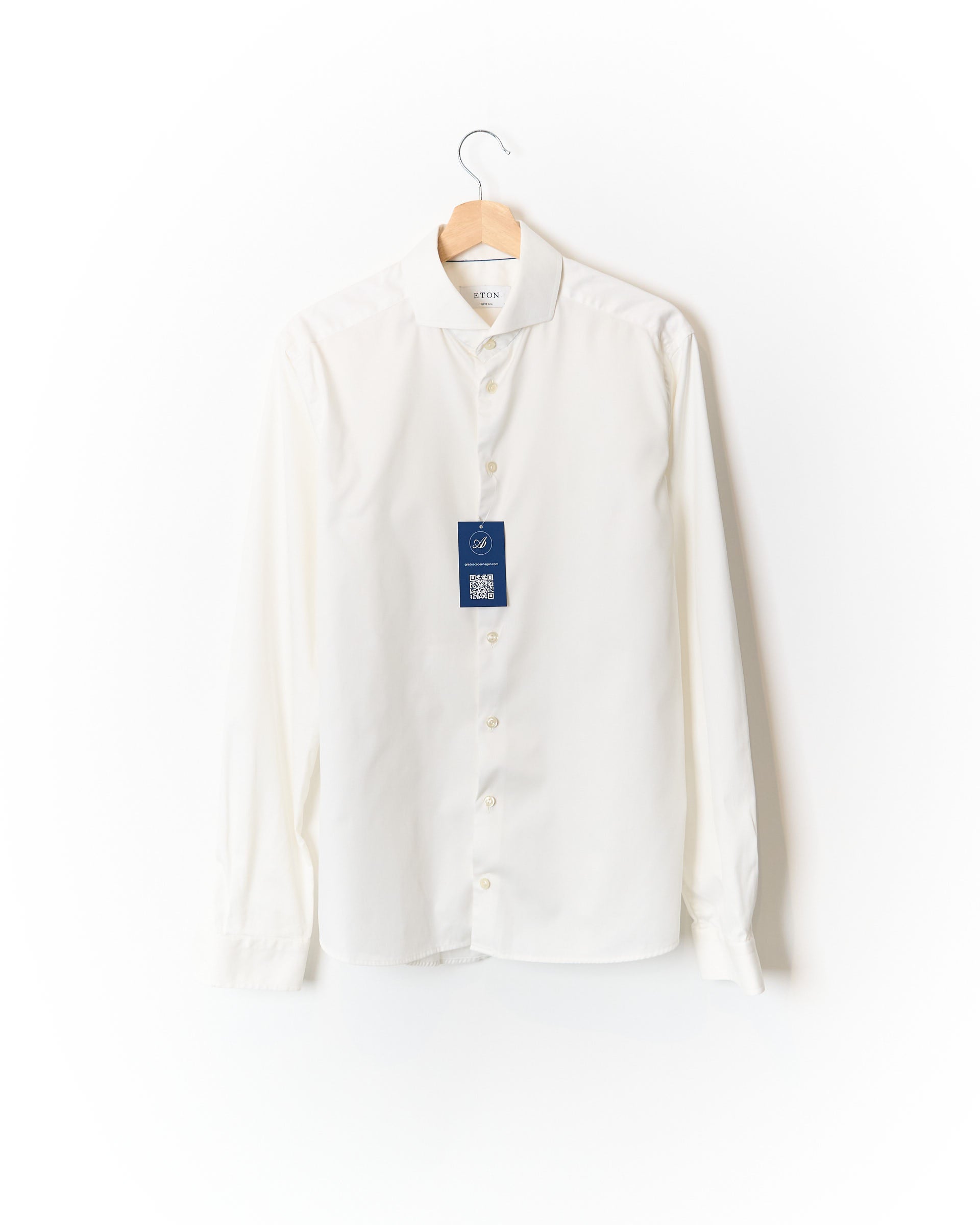Eton White Super Slim Cotton Shirt