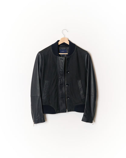 Schwarze Lederjacke von Gant