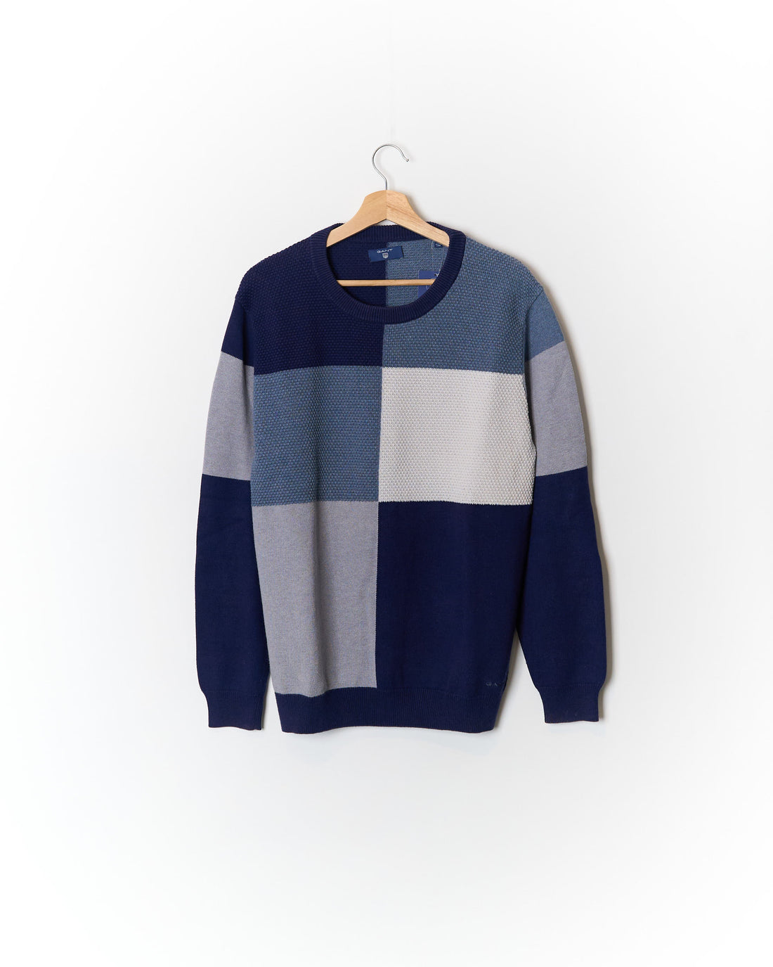 Gant Blue &amp; Grey Knit O-Neck