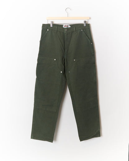 BRUT Paris Olive Green Work Wear Wide Leg Trousers