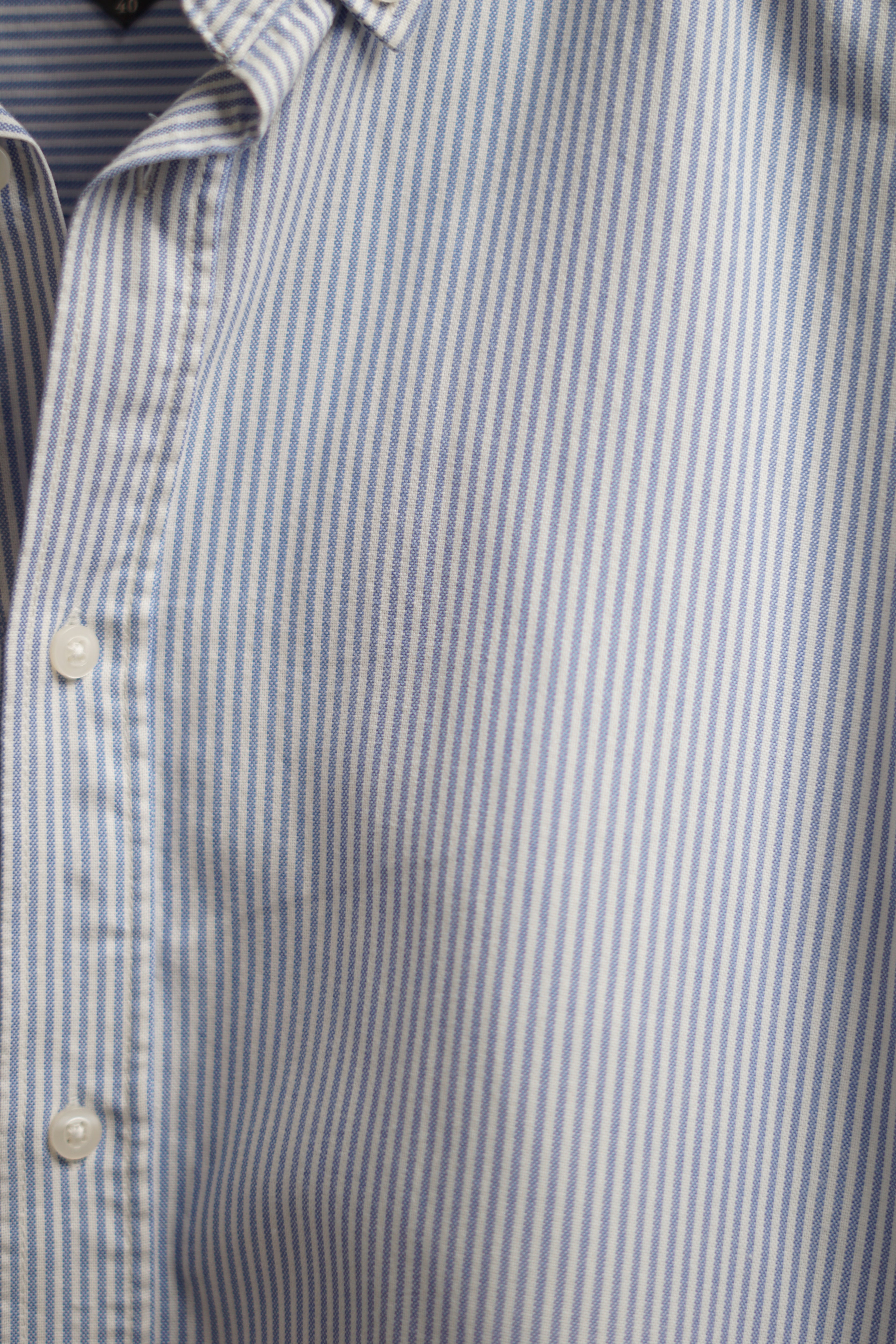 Bertoni Blue &amp; White Striped Shirt