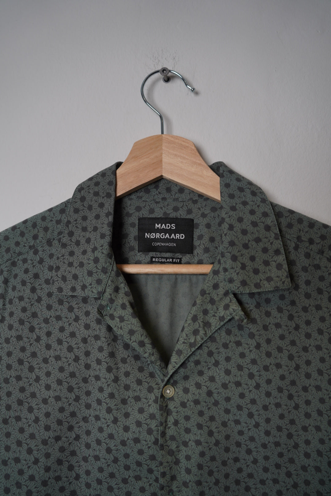 Mads Nørgaard Copenhagen Green Flower Print Regular Fit Shirt