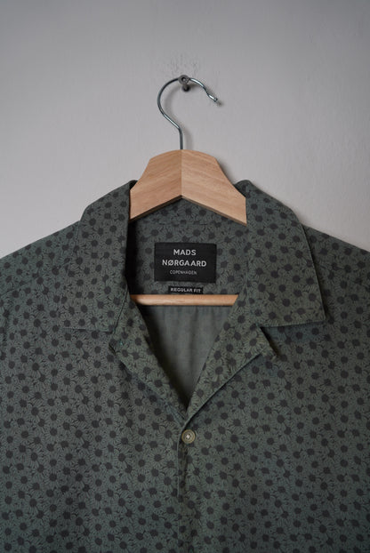 Mads Nørgaard Copenhagen Green Flower Print Regular Fit Shirt
