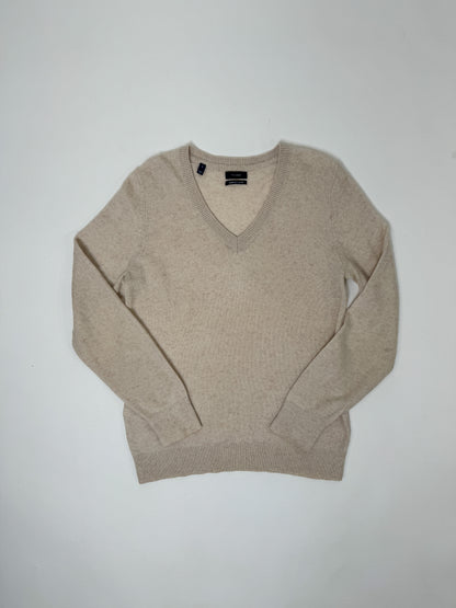 Gant Cream Wool Cashmere V-Neck