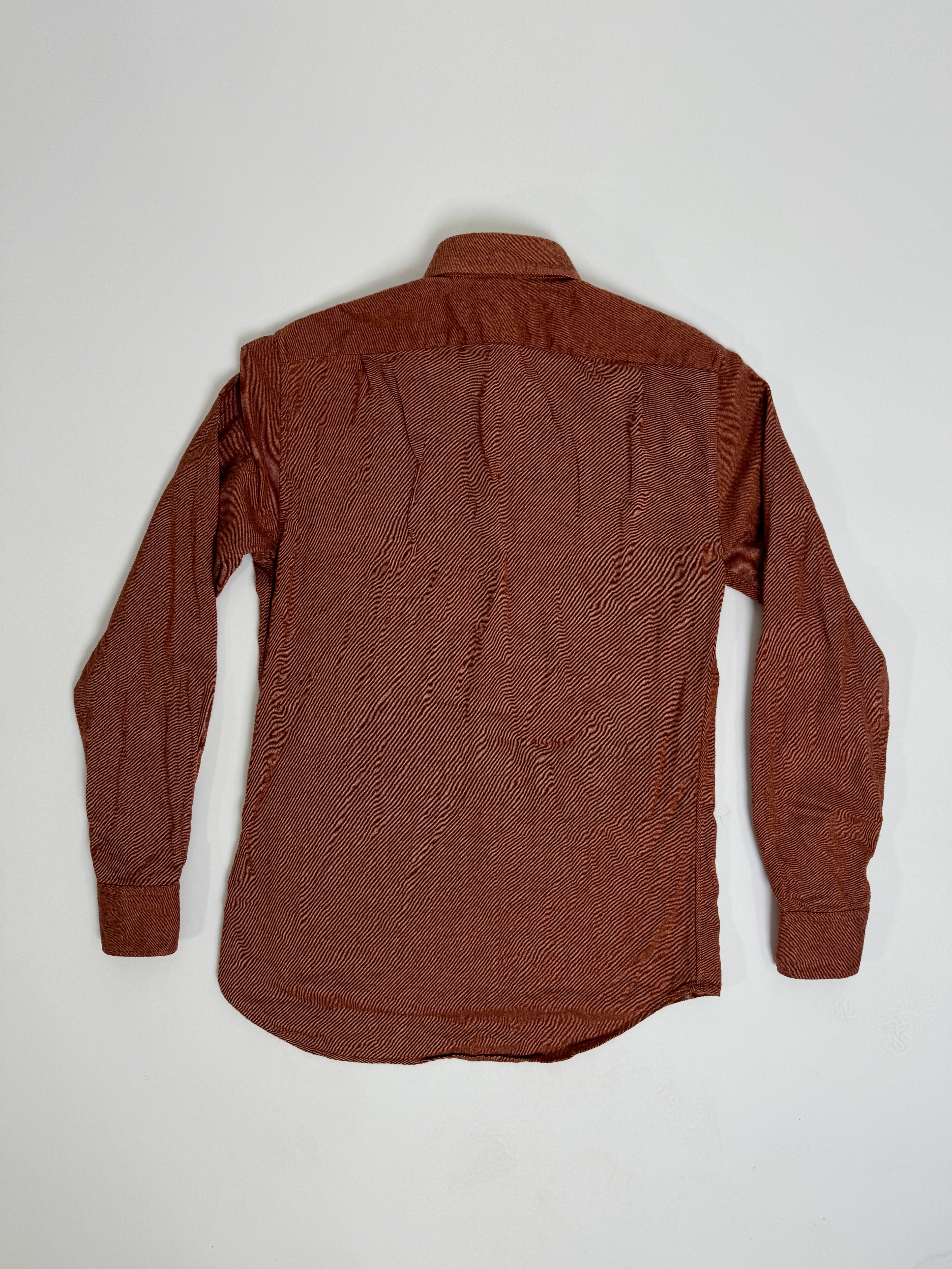 Stenströms Fitted Red/Brown Twofolded Shirt