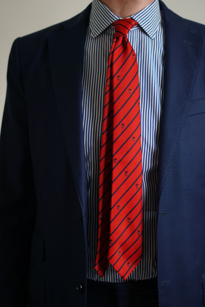 Vintage Red Striped Ivy League Tie