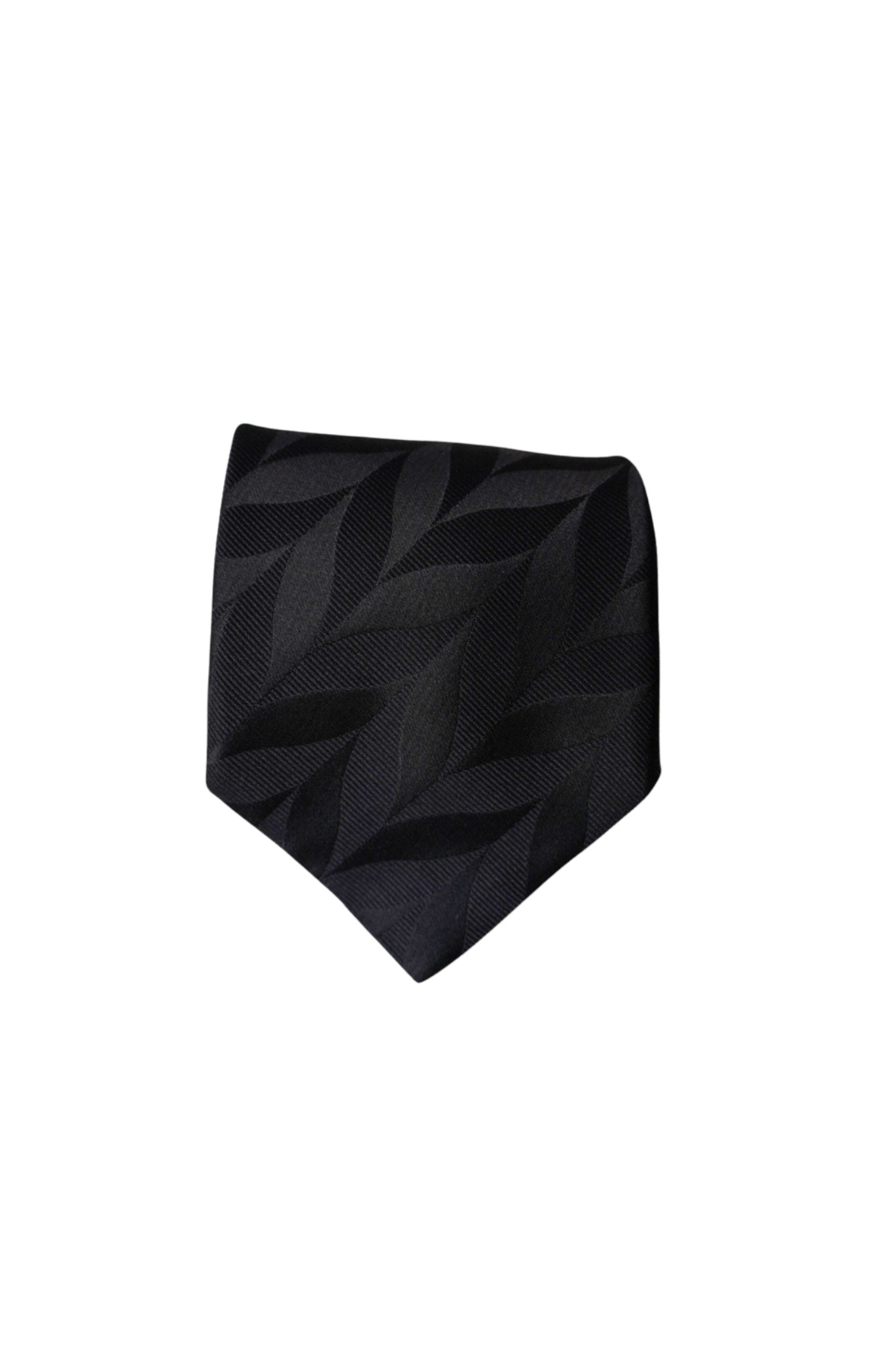 Giorgio Armani Black Flower Print Silk Tie