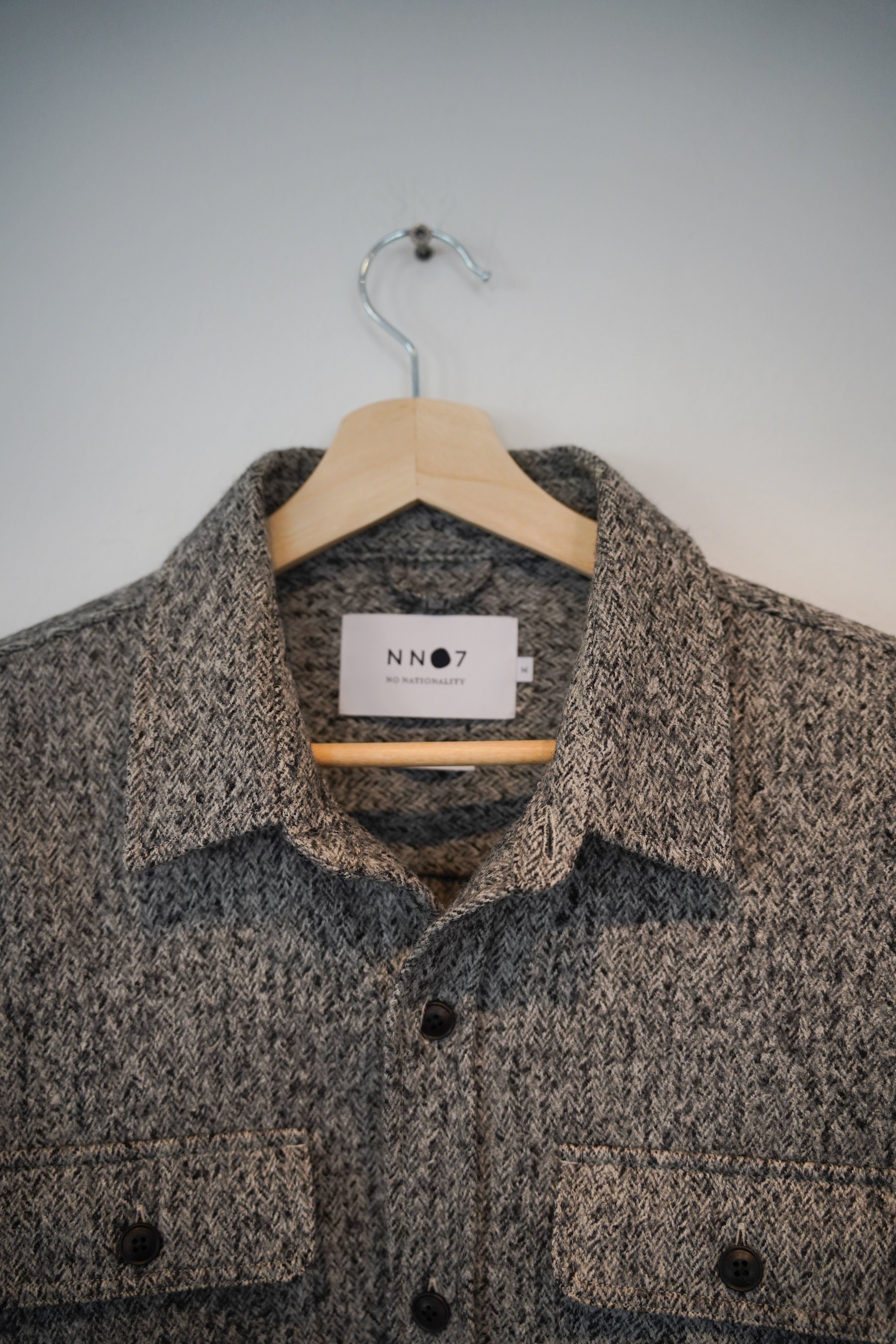 NN07 Grey Italian Fabric Virgin Wool Overshirt