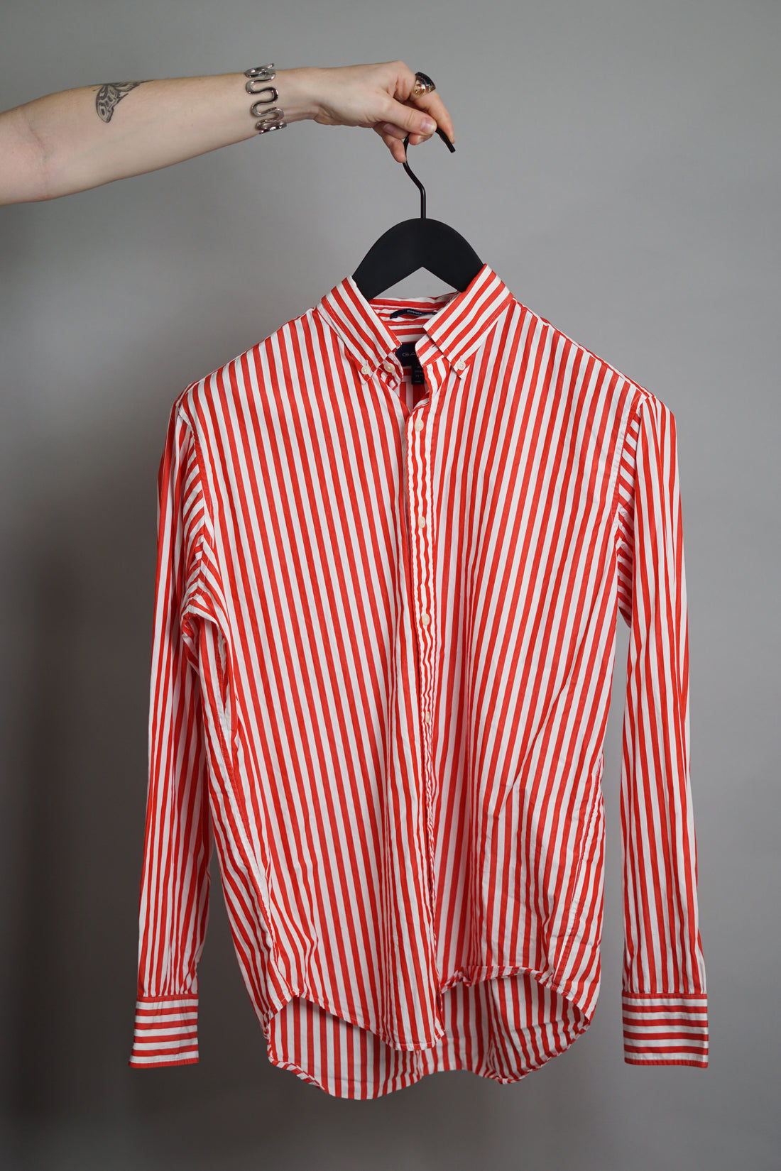 Gant Poplin Shirt With Red and White Stripes