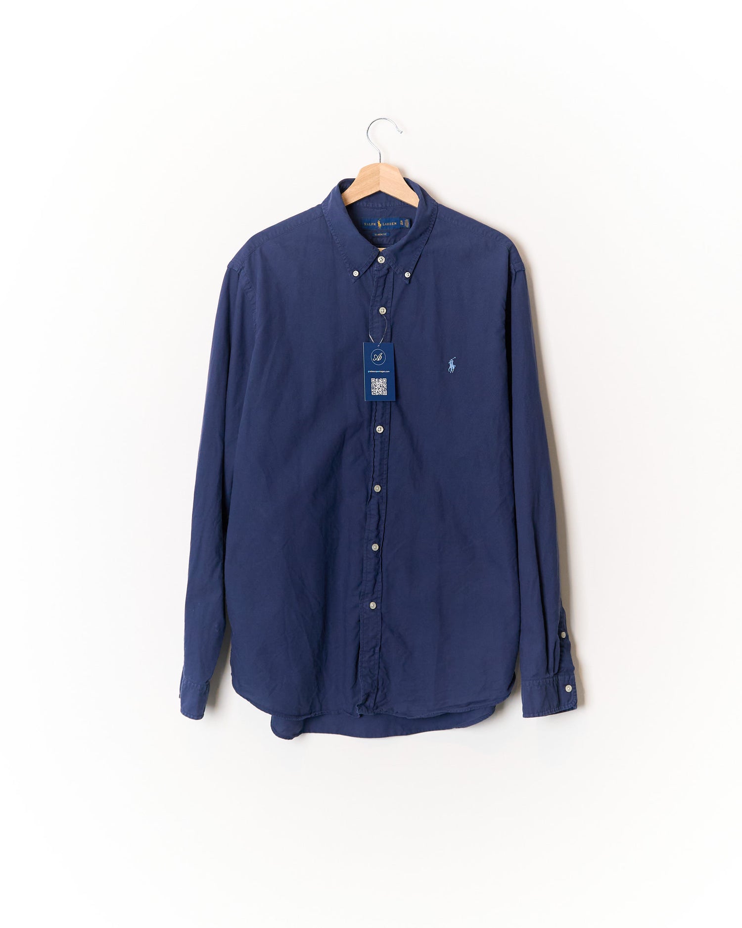 Ralph Lauren Navy Classic Fit Cotton Oxford Button Down Shirt