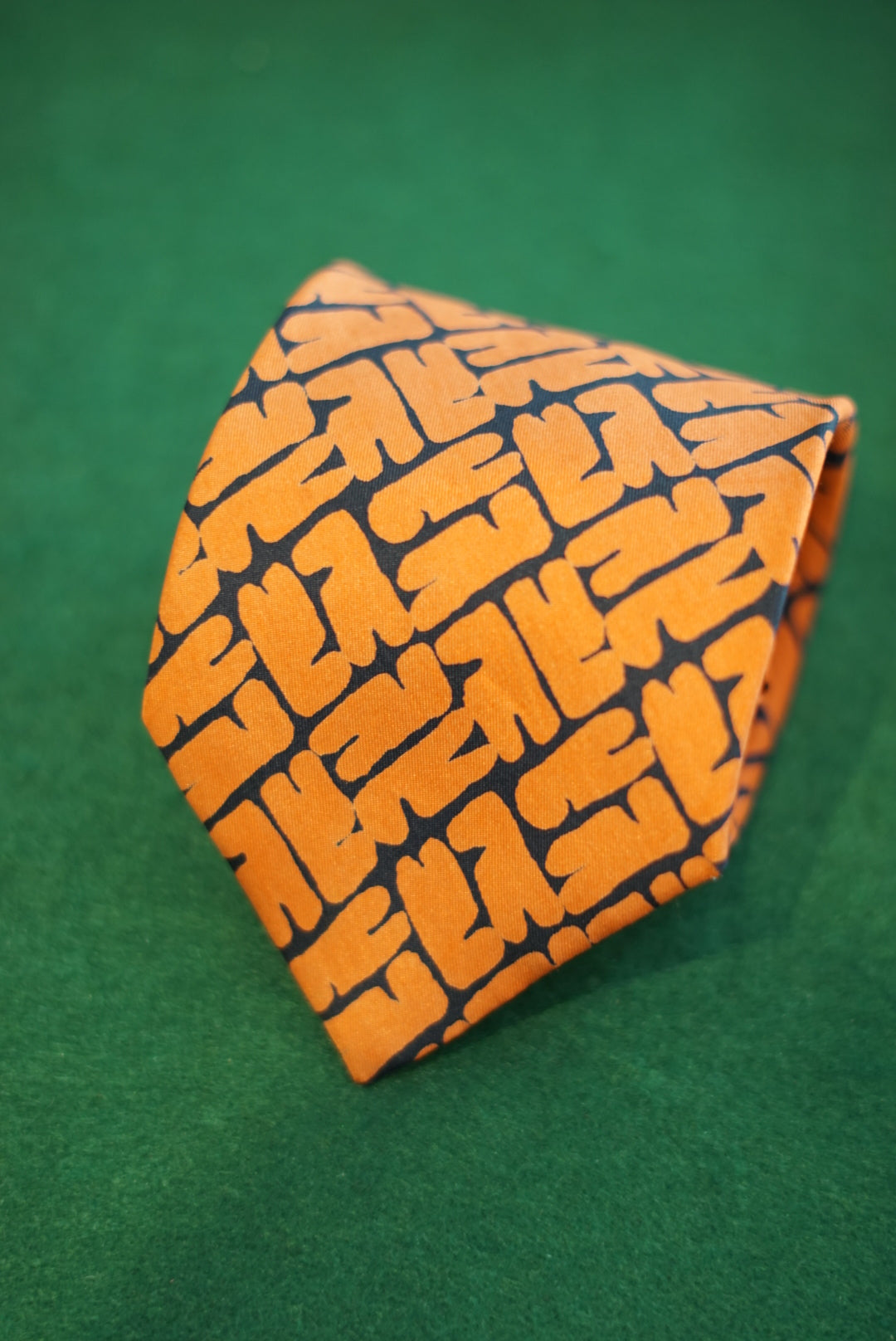 Yves Saint Laurent Orange Vintage Silk Tie