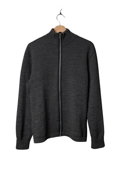 Mads Nørgaard Copenhagen Grey Full Zip Virgin Wool Knit