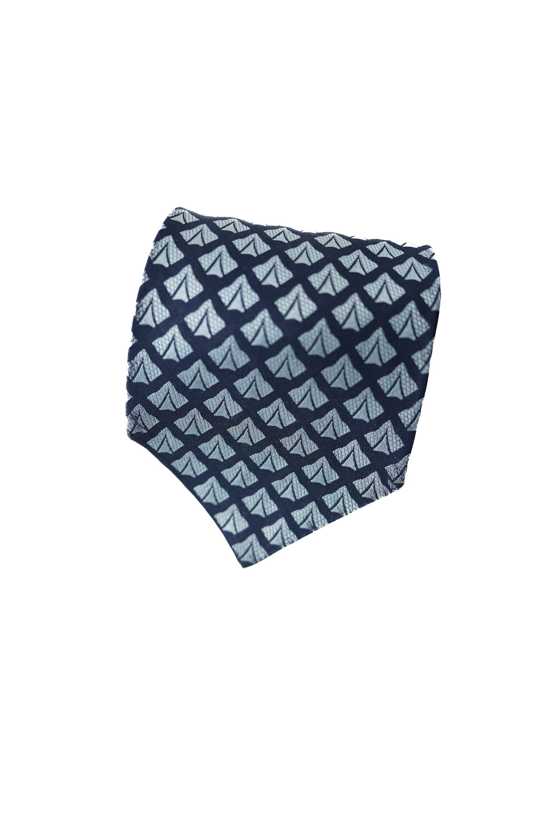 Marineblaue und graue Seidenkrawatte von Christian Dior