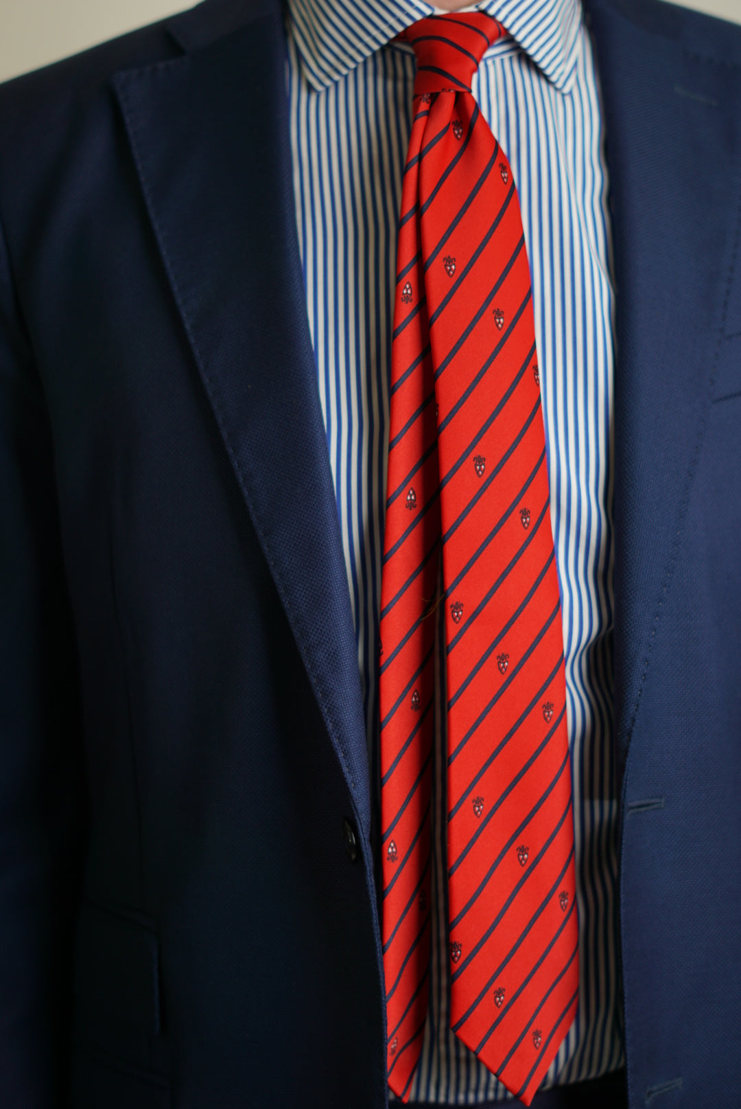 Vintage Red Striped Ivy League Tie