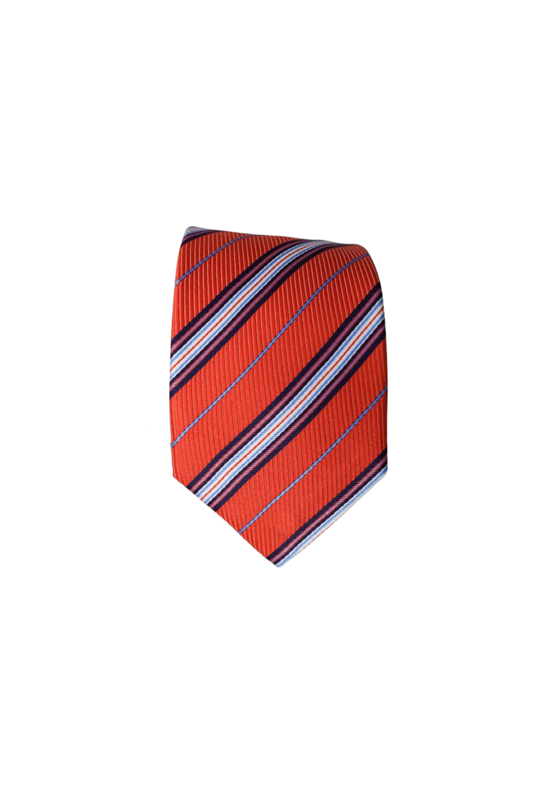 Eton Orange Striped Silk Tie