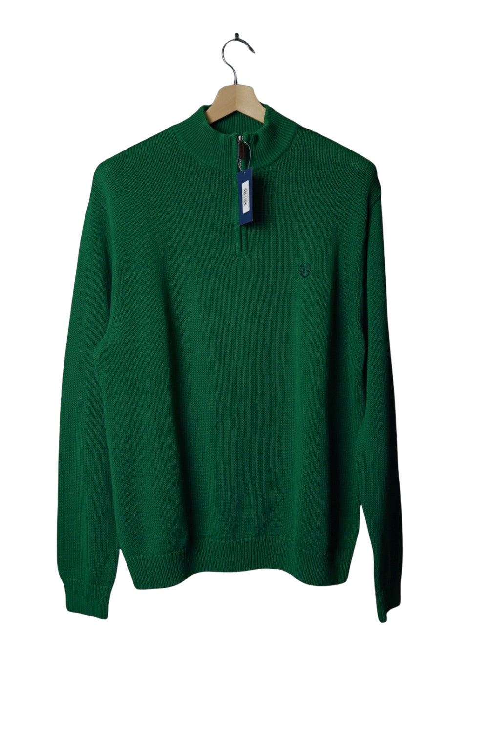 Ralph Lauren Chaps Green Cotton Zip Knit
